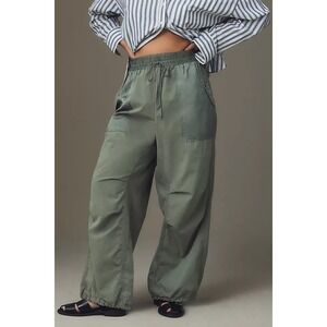 Anthropologie Daily Practice Parachute Pant Womens Size Small Army Green Utility